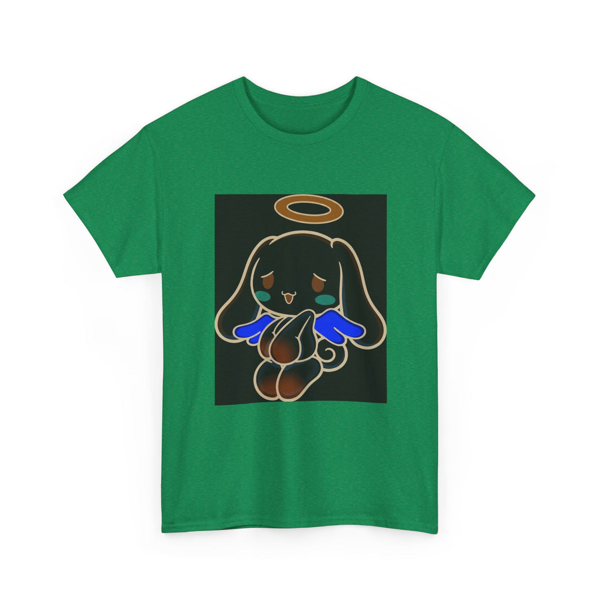 Melancholy Angel Dog Kneeling With Halo Tee