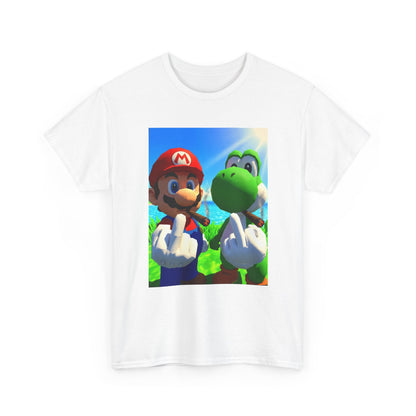 Mario And Yoshi Flipping The Bird
