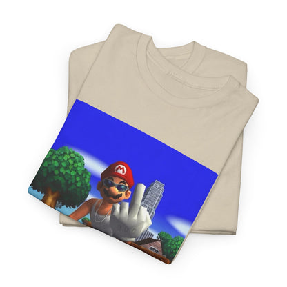 Thug Mario Flipping The Bird Tee