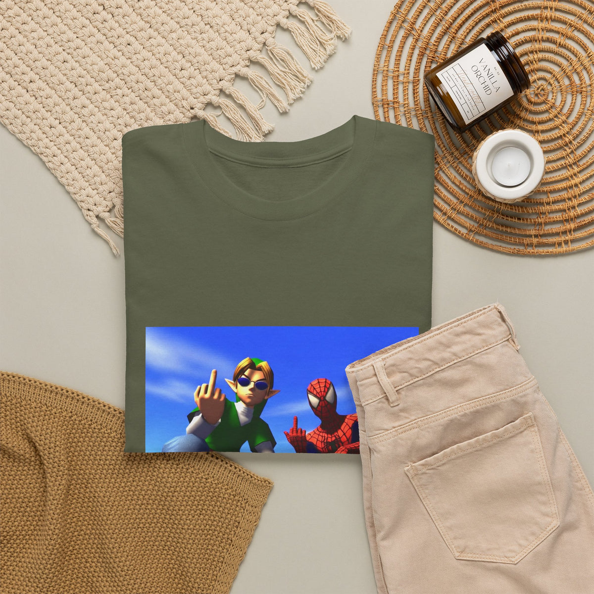 Link And Spider-Man Flipping The Bird