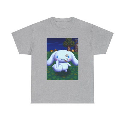 Cinnamoroll Smoking Blunt Flipping Bird Tee