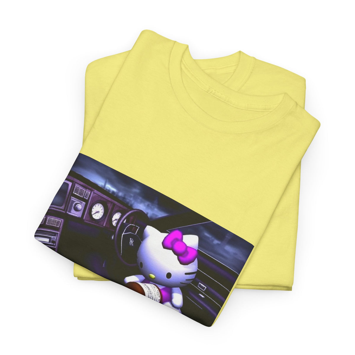 Hello Kitty Pours Lean In Car Tee
