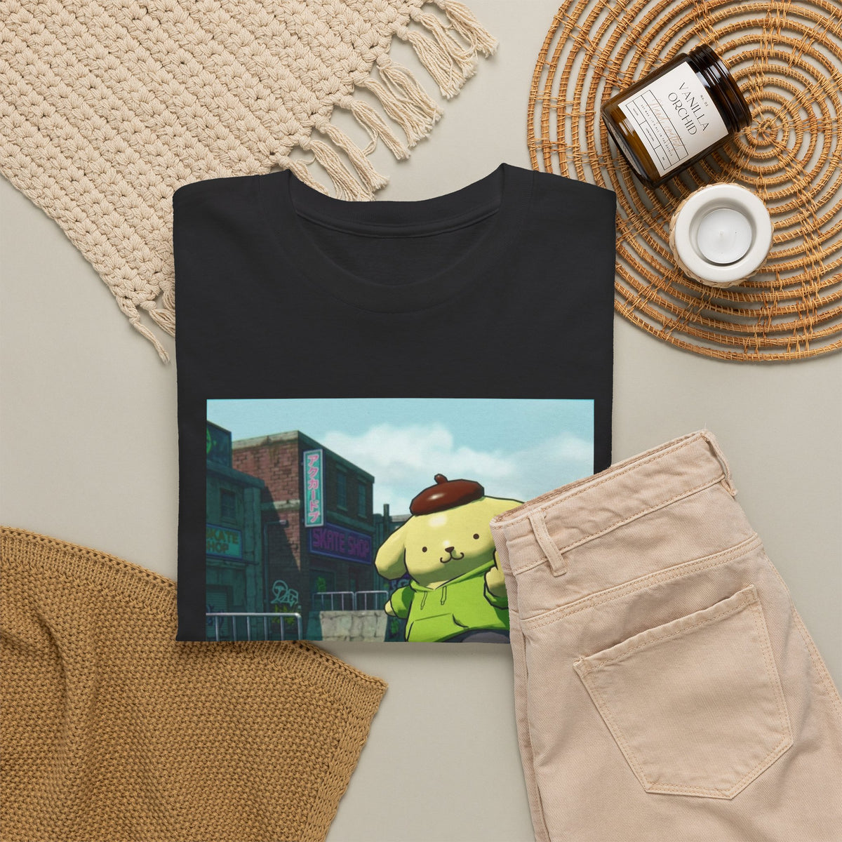 Pompompurin Skating And Flipping The Bird