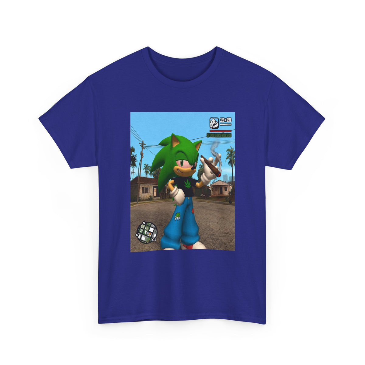 Green Hedgehog Blazin' In San Andreas Tee
