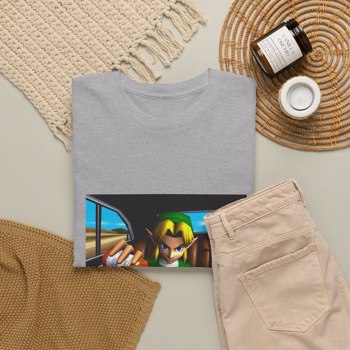 N64 Link Pouring Purple Lean Tee