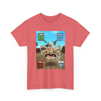 Meditating Avatar Bending All Elements Tee