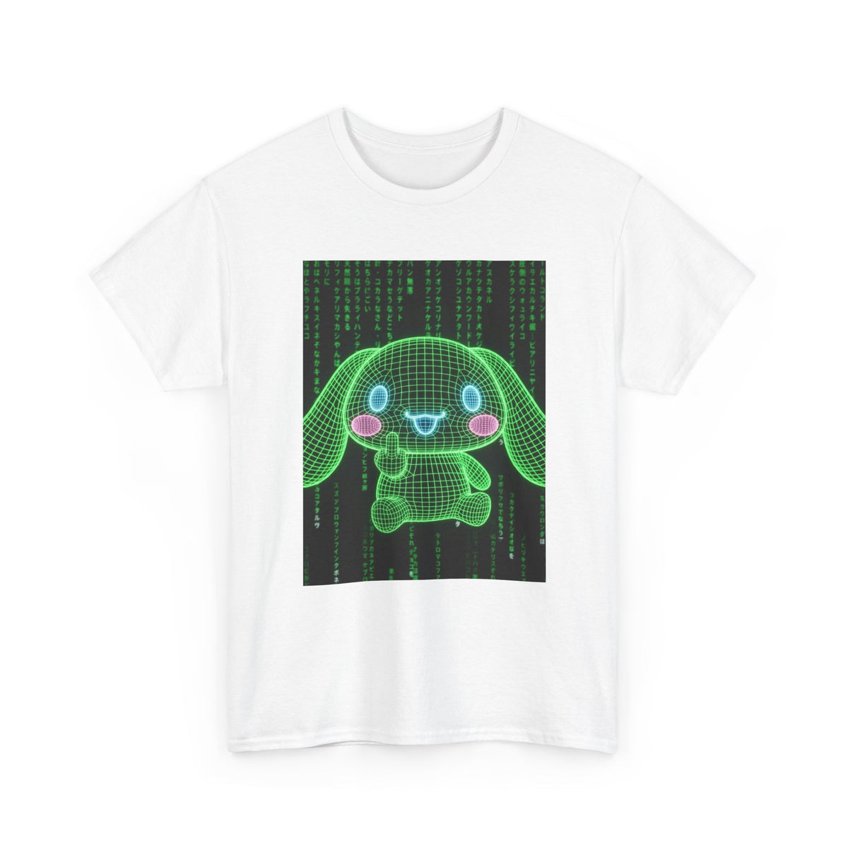 Wireframe Bunny Flips The Bird Tee