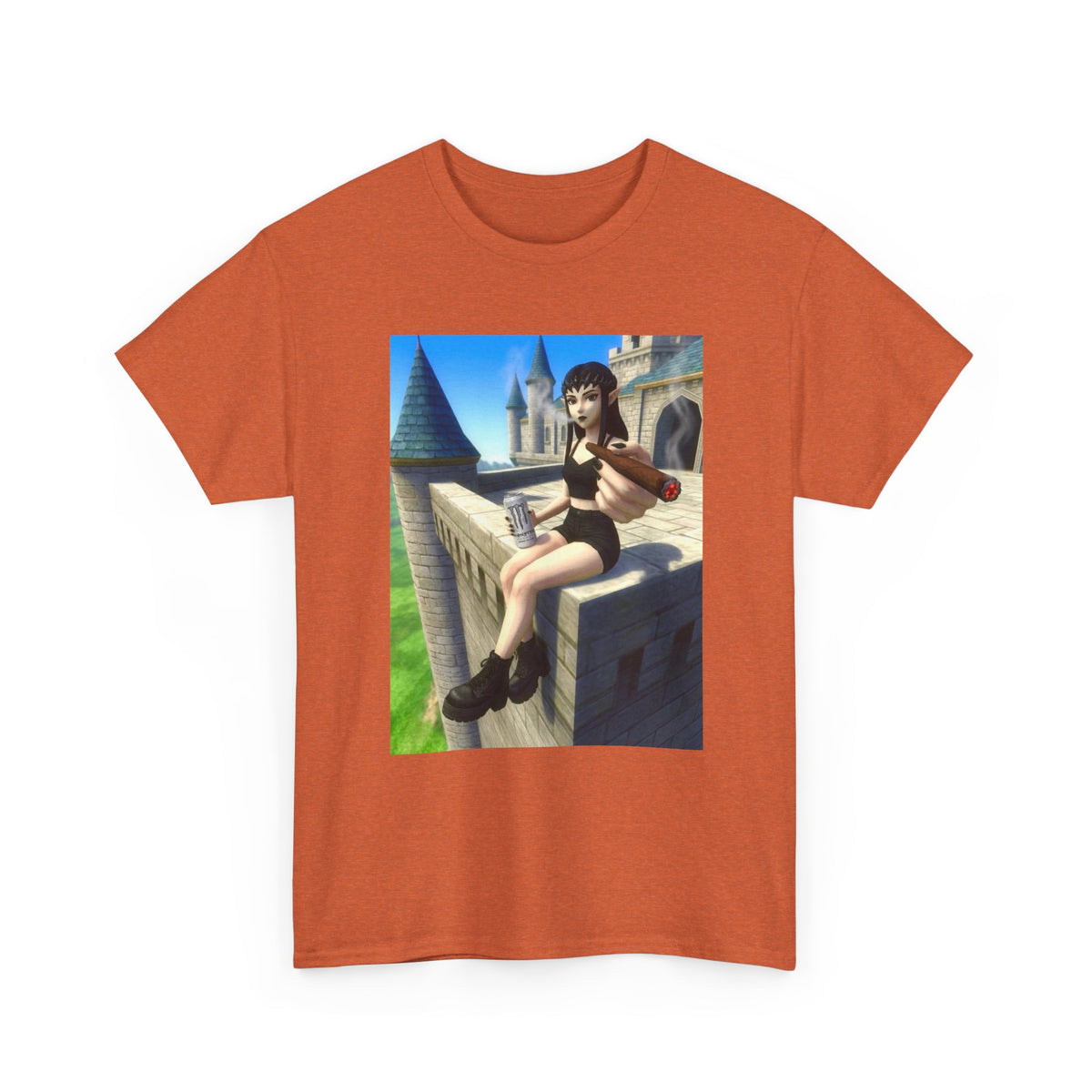 Elf Babe Chilling With Cigar And Drink Tee