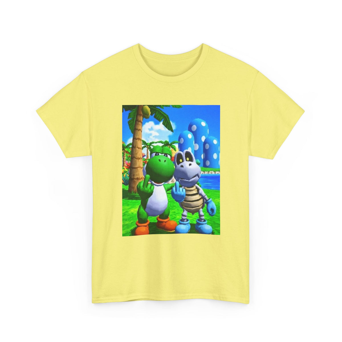 Yoshi And Dry Bones Flipping The Bird Tee (Design 6)