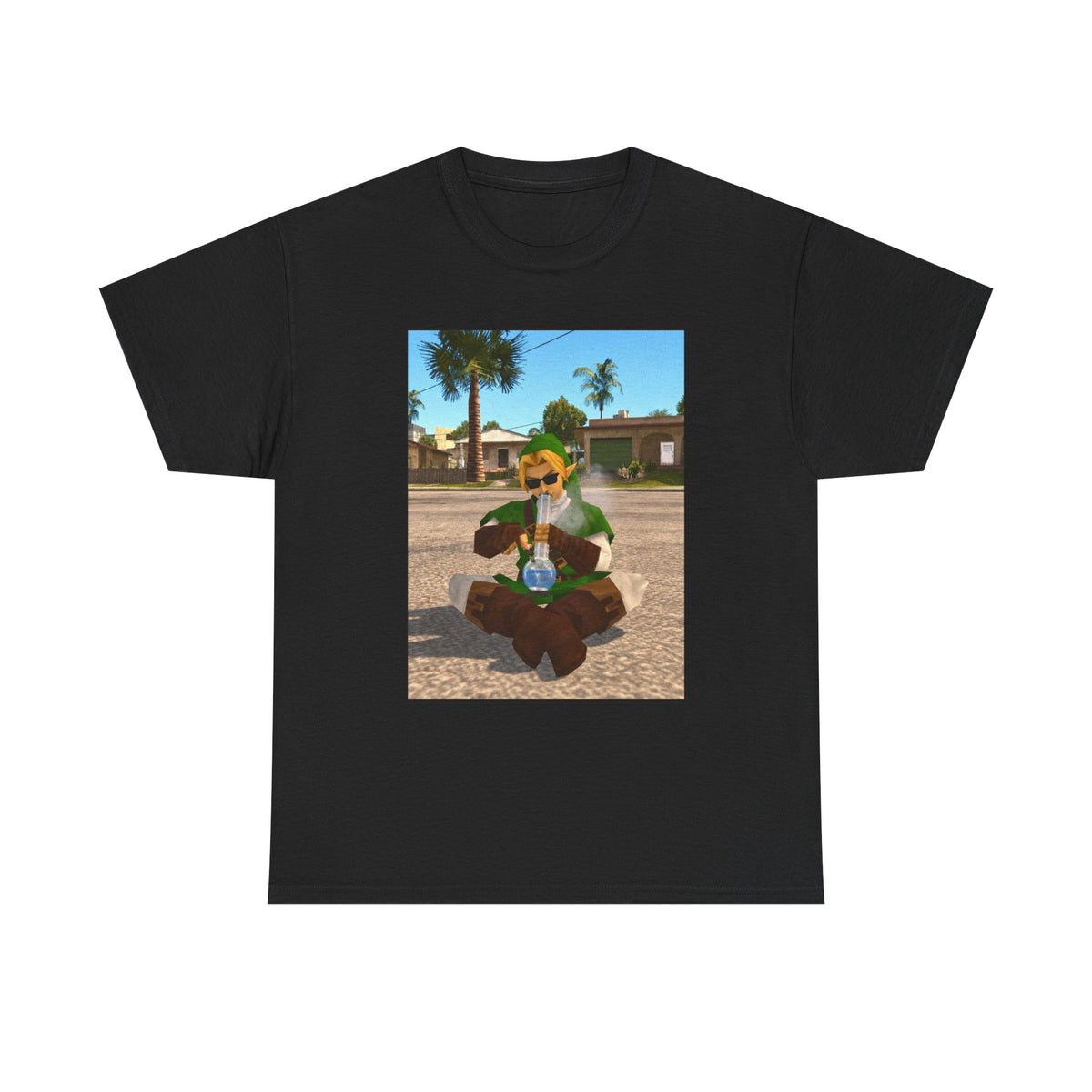 Stoner Link Taking A Bong Hit Tee