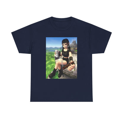 Edgy Elf Girl Smoking Blunt Tee