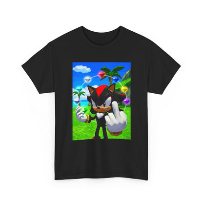 Shadow The Hedgehog With Chaos Emeralds Giving Finger