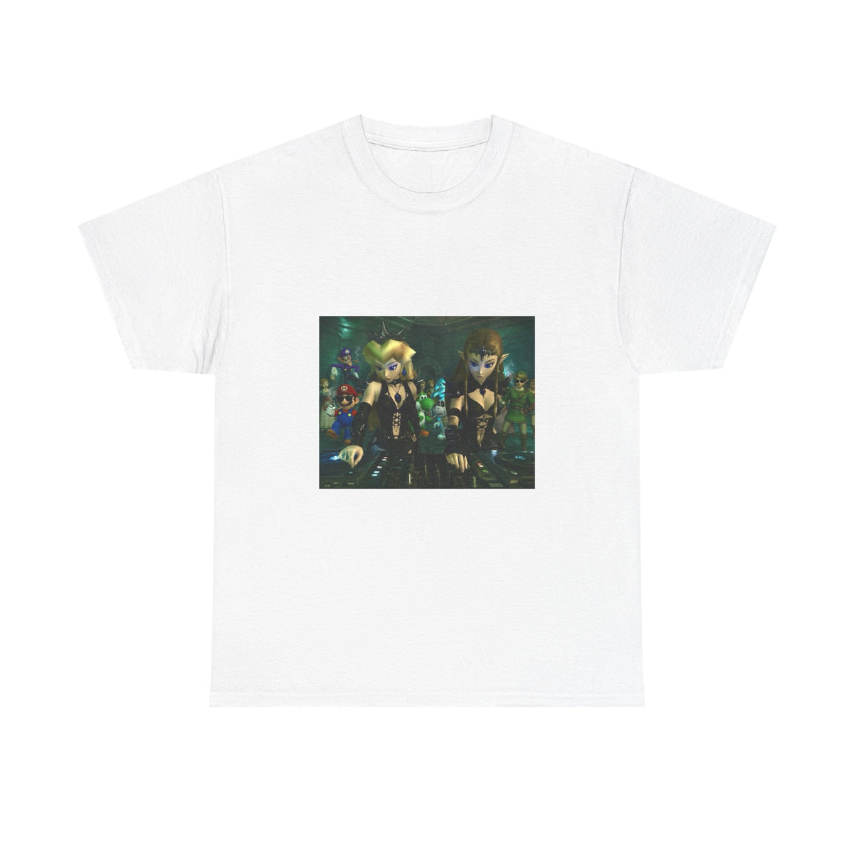 Princess Peach and Zelda DJing with Friends Tee