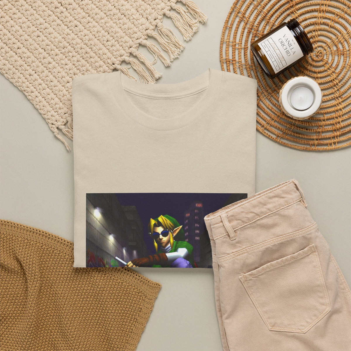 Link Skater Smoking In Alley Tee