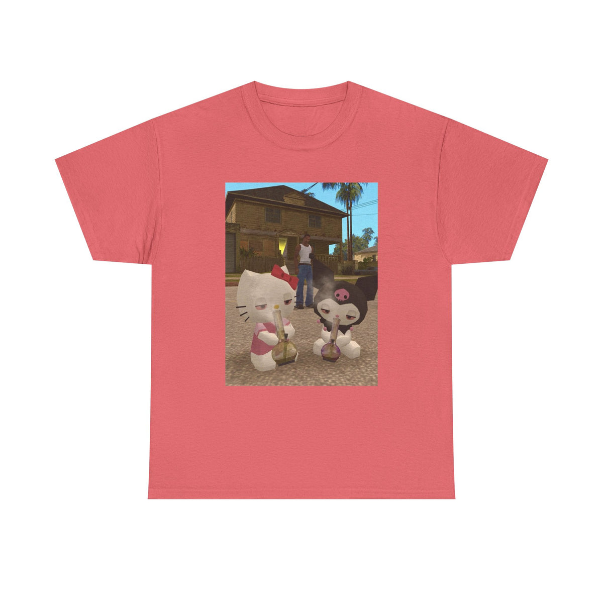 CJ And High Sanrio Characters In Grove Street Tee
