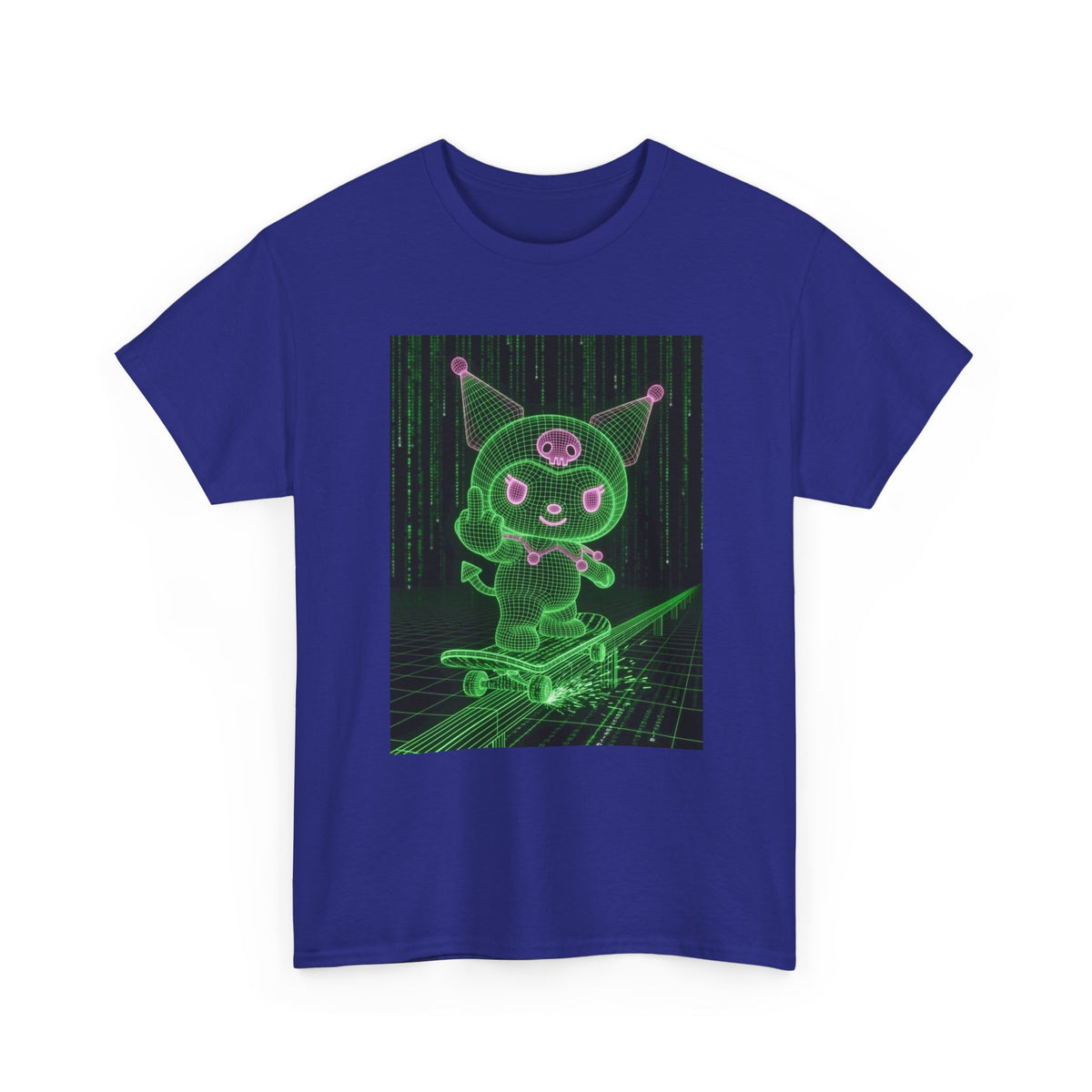 Kuromi Matrix Glitch Skateboard Flip Tee
