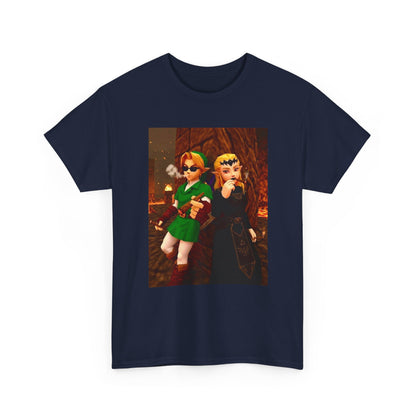 Link and Zelda Chillin' With Cigars Tee