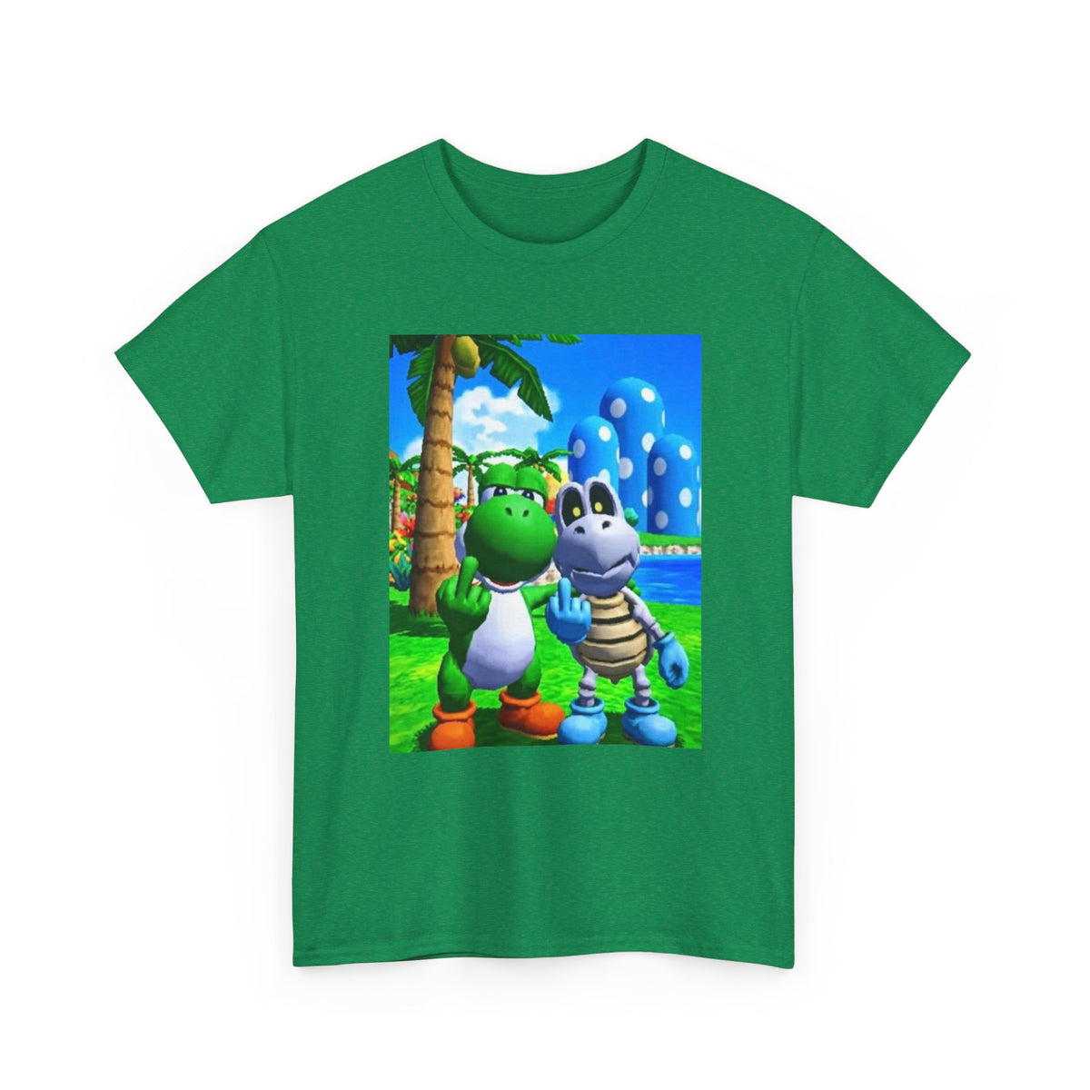 Yoshi And Dry Bones Flipping The Bird Tee (Design 6)