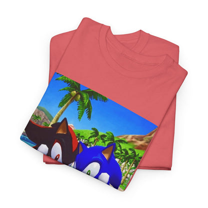 Sonic And Shadow Flipping The Bird Tee