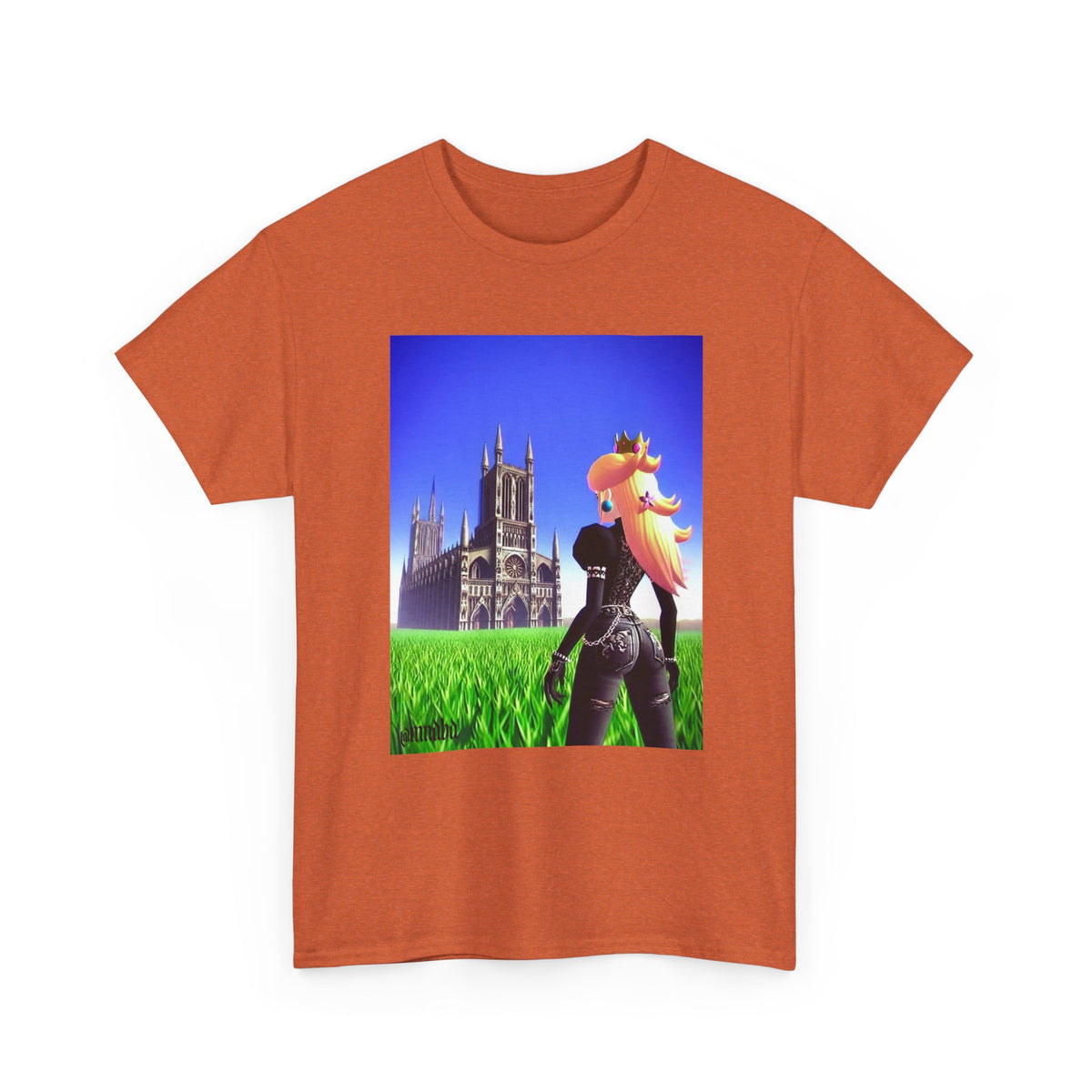 Gothic Princess Peach Gazing At Cathedral