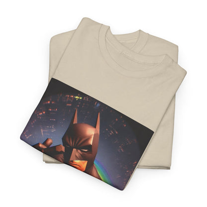 Batman Giving Finger Over Rainbow City