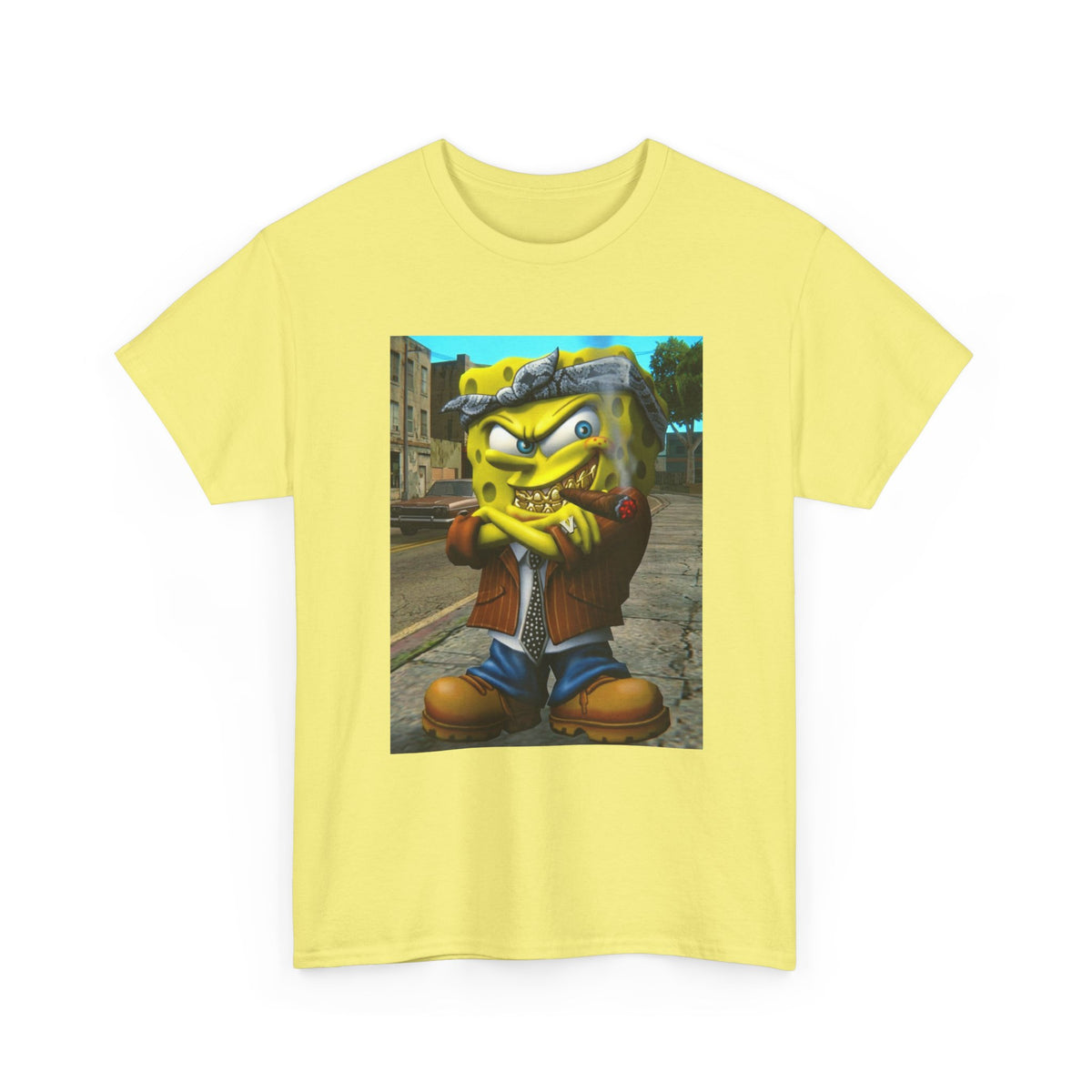 Thug Spongebob Smoking On The Streets