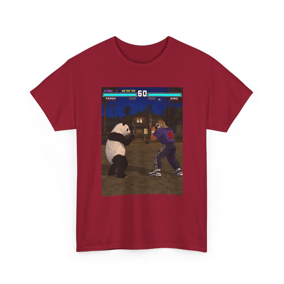 Panda And King Smoking Cigars Street Fight Tee