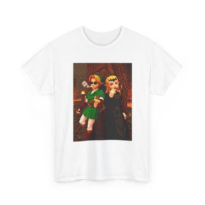 Link and Zelda Chillin' With Cigars Tee