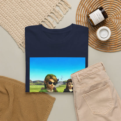 Link and Zelda Smoking Cigars In A Field