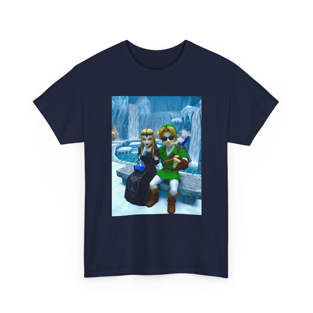 Link And Dark Zelda Chilling In Zora's Domain