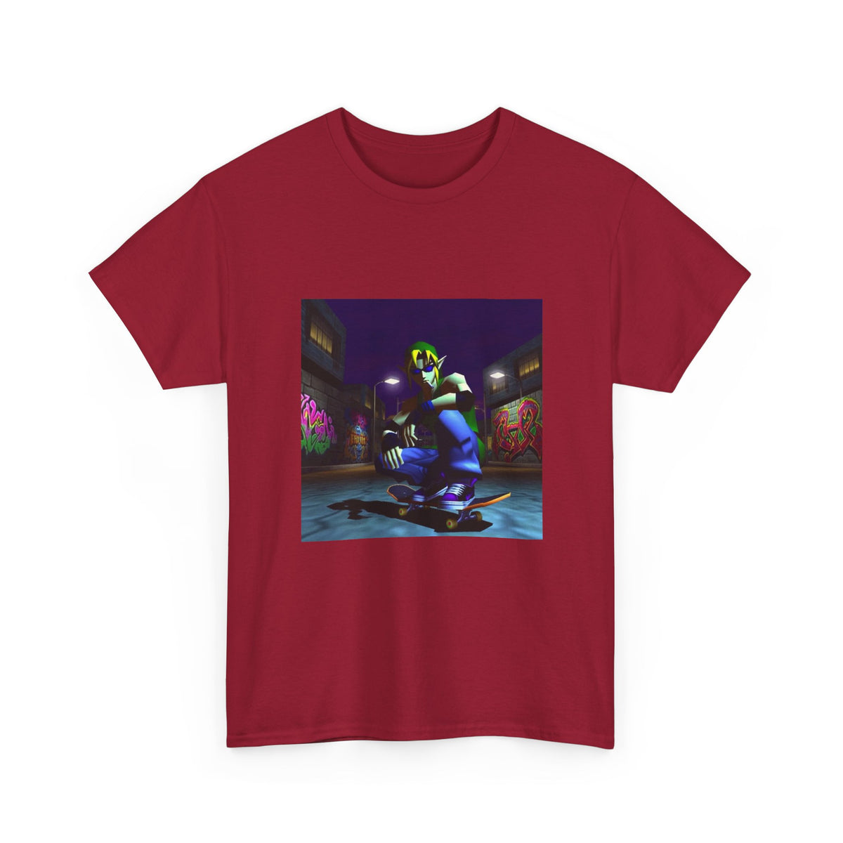 Skater Link Smoking In Neon Alley Tee