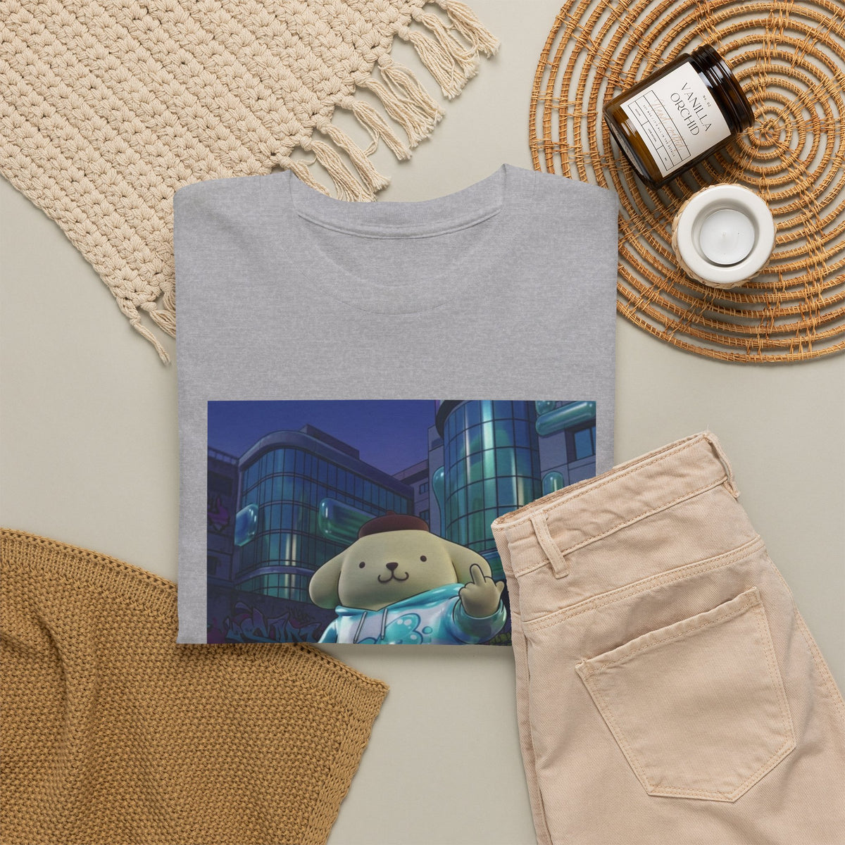 Pompompurin Flips Off In Skateshop City