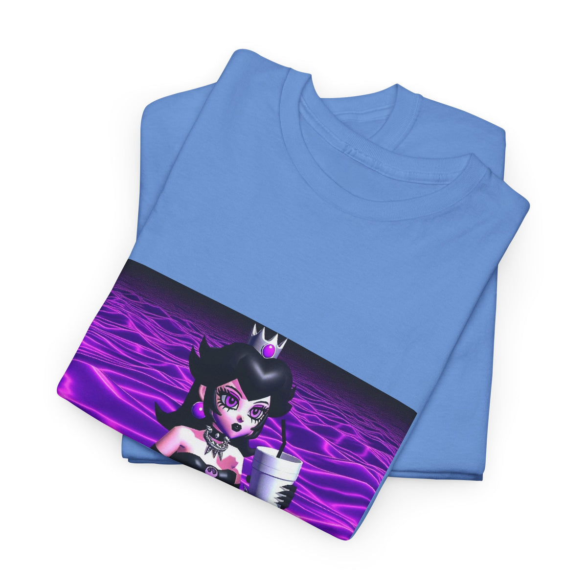 Goth Peach Wading In Purple Waves