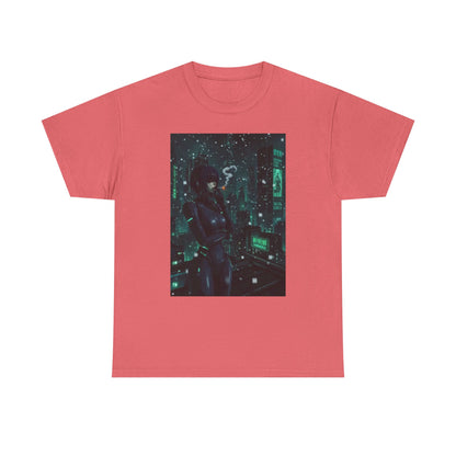 Cyberpunk Smoker In Neo-Tokyo Tee