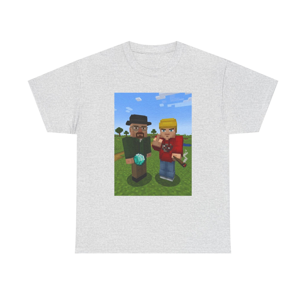 Pixelated Duo In The Green Field Tee
