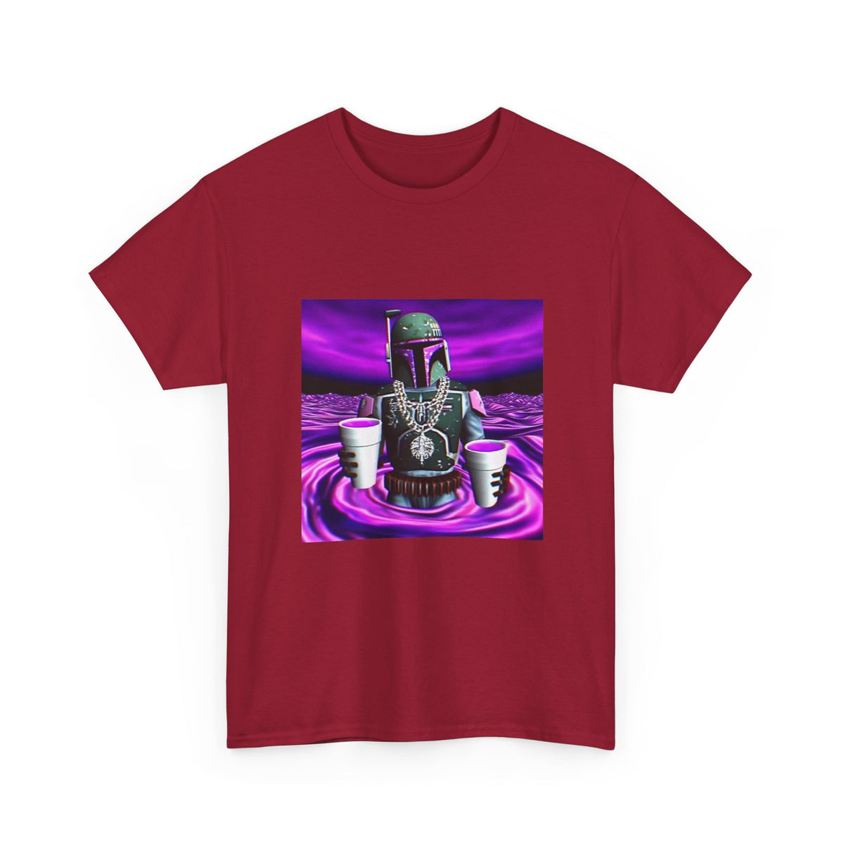 Boba Fett Sipping Purple In A Hypnotic Realm