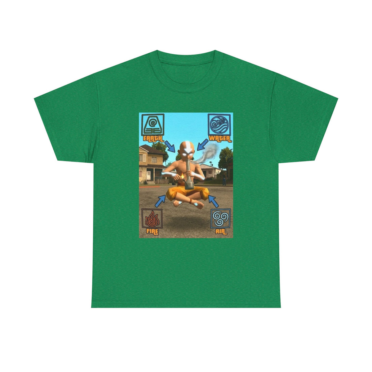 Bender Aang Meditating with Bong Tee