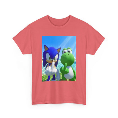 Sonic And Yoshi Flipping Off On The Beach