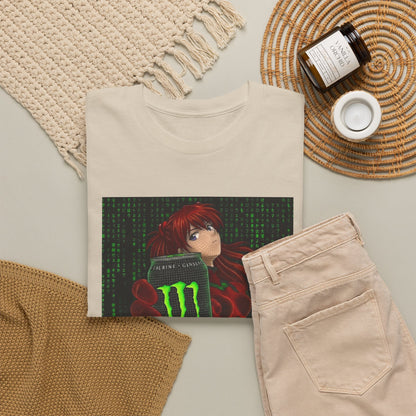 Asuka Wireframe Holding Monster Can