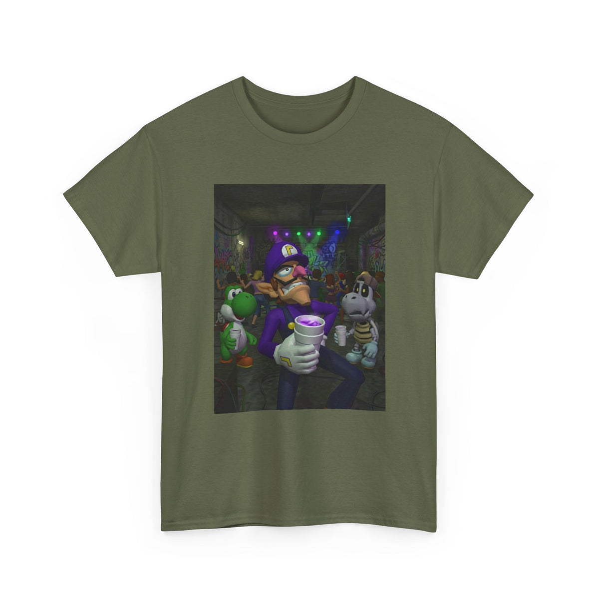 Waluigi, Yoshi, And Dry Bones Clubbin' Tee