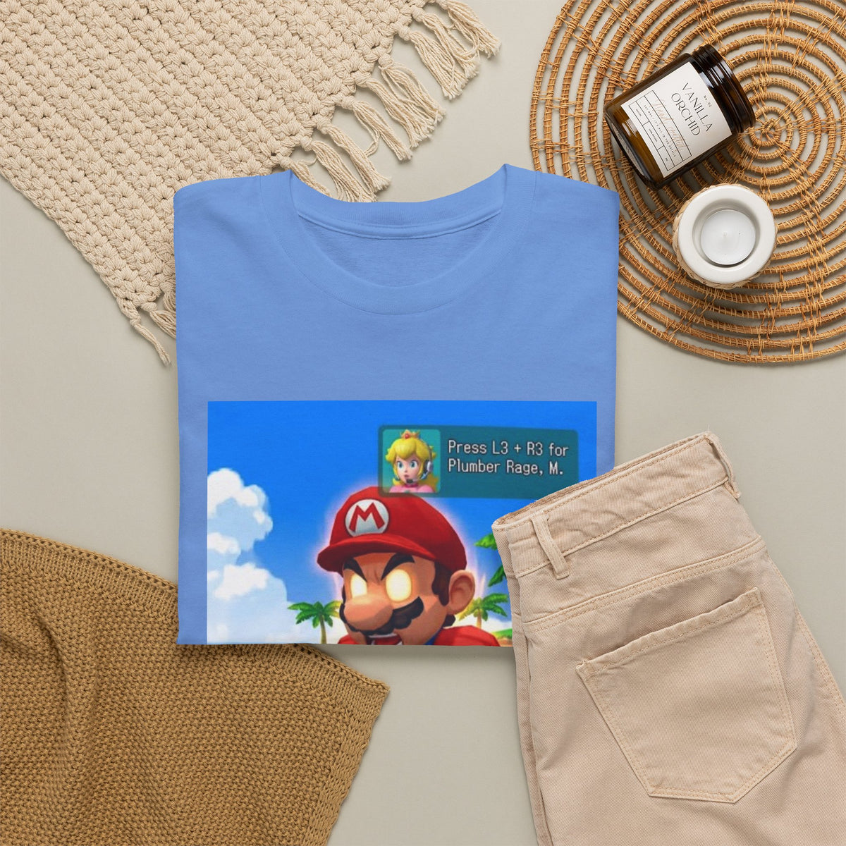Mario's Plumber Rage Beach Tee