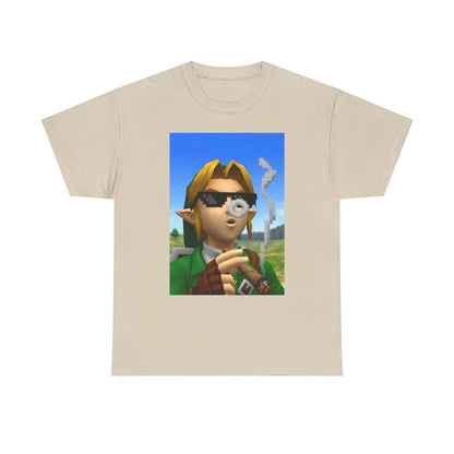 Pixelated Link Smoking With Deal With It Glasses