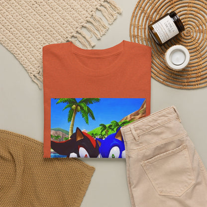 Sonic And Shadow Flipping The Bird Tee