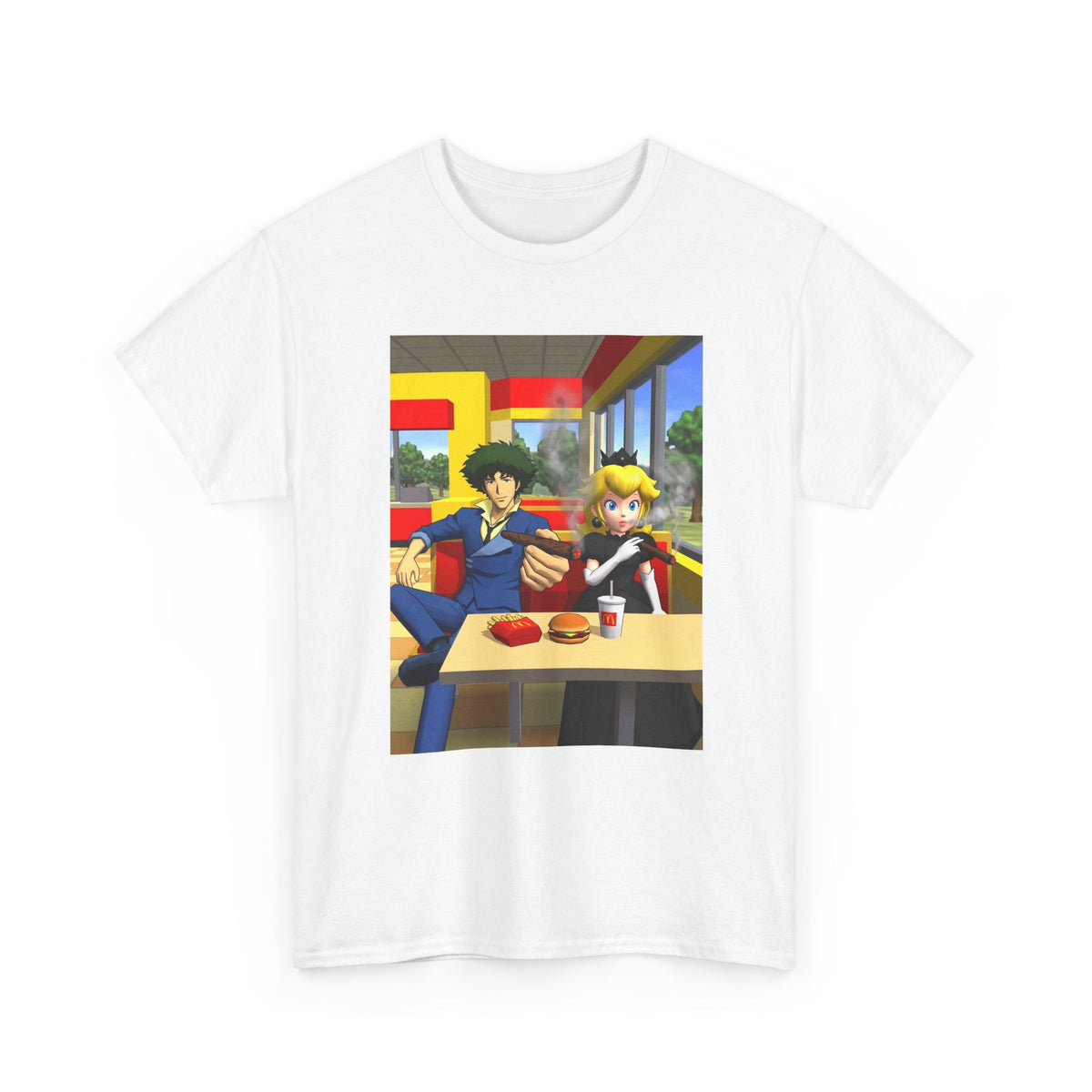 Spike Spiegel And Dark Peach Chilling Tee