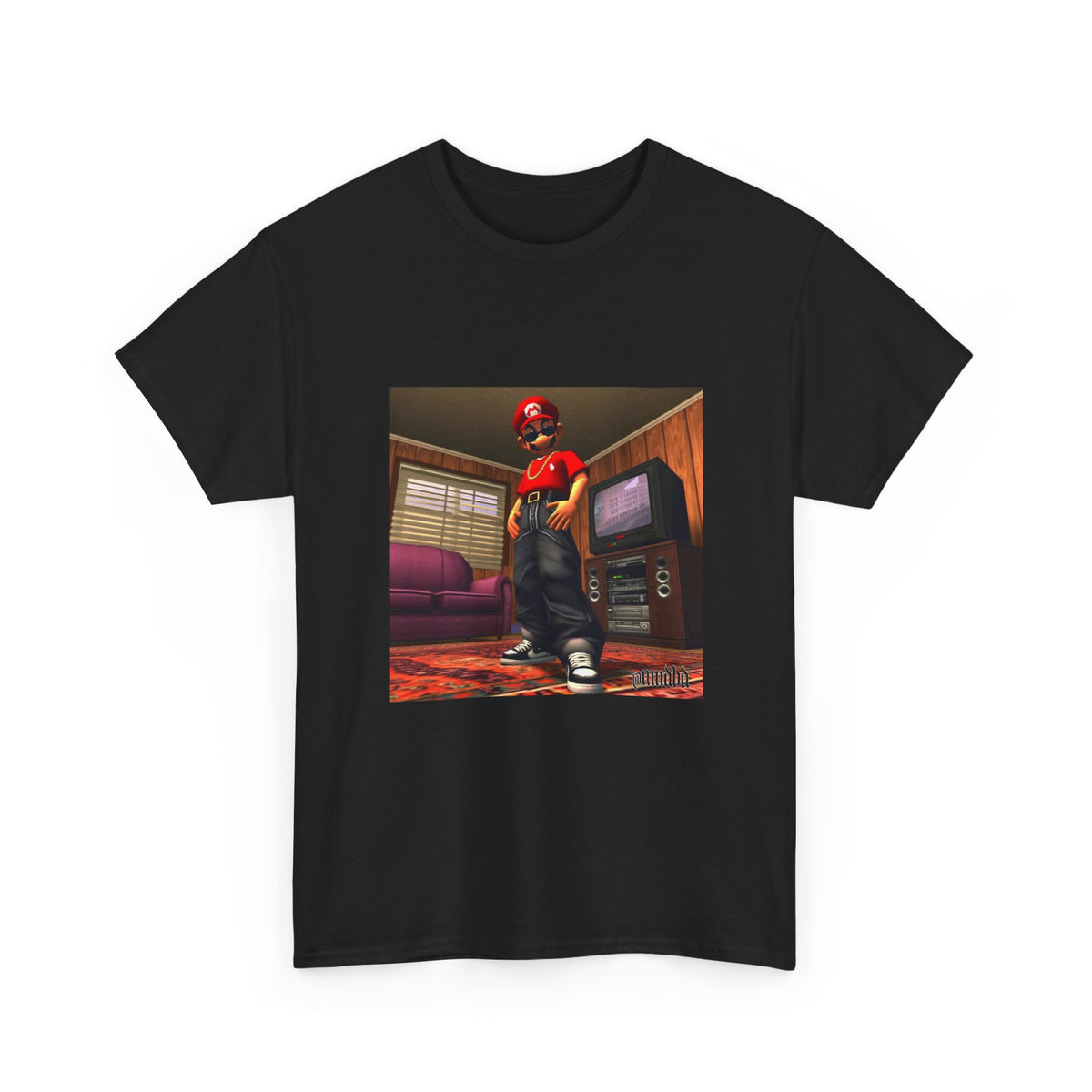 Gangster Mario Chillin' In The Crib Tee