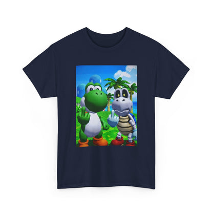 Yoshi And Dry Bones Flipping The Bird Tee