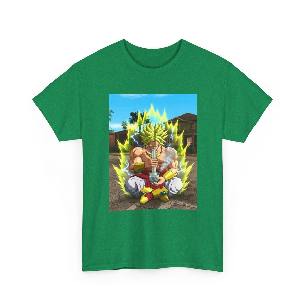 Broly Powering Up And Smoking Bong