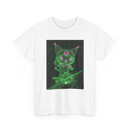 Kuromi Matrix Glitch Skateboard Flip Tee