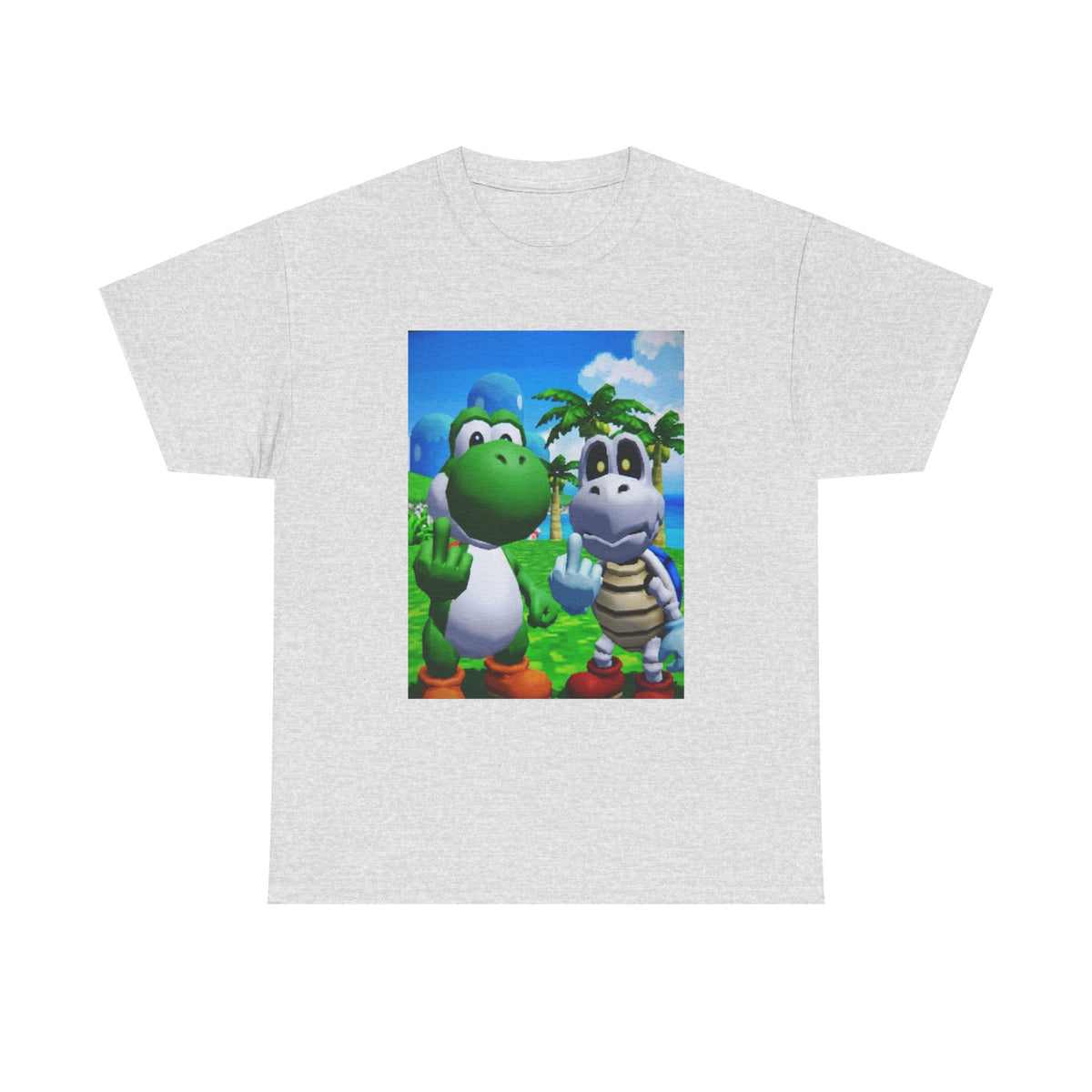 Yoshi And Dry Bones Flipping The Bird Tee