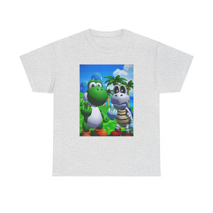Yoshi And Dry Bones Flipping The Bird Tee